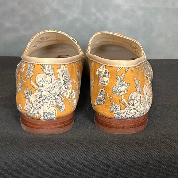 Sam Edelman Loraine Loafer Flats Floral Print Mustard Yellow Women Sz 8.5M‎ - Picture 4 of 9